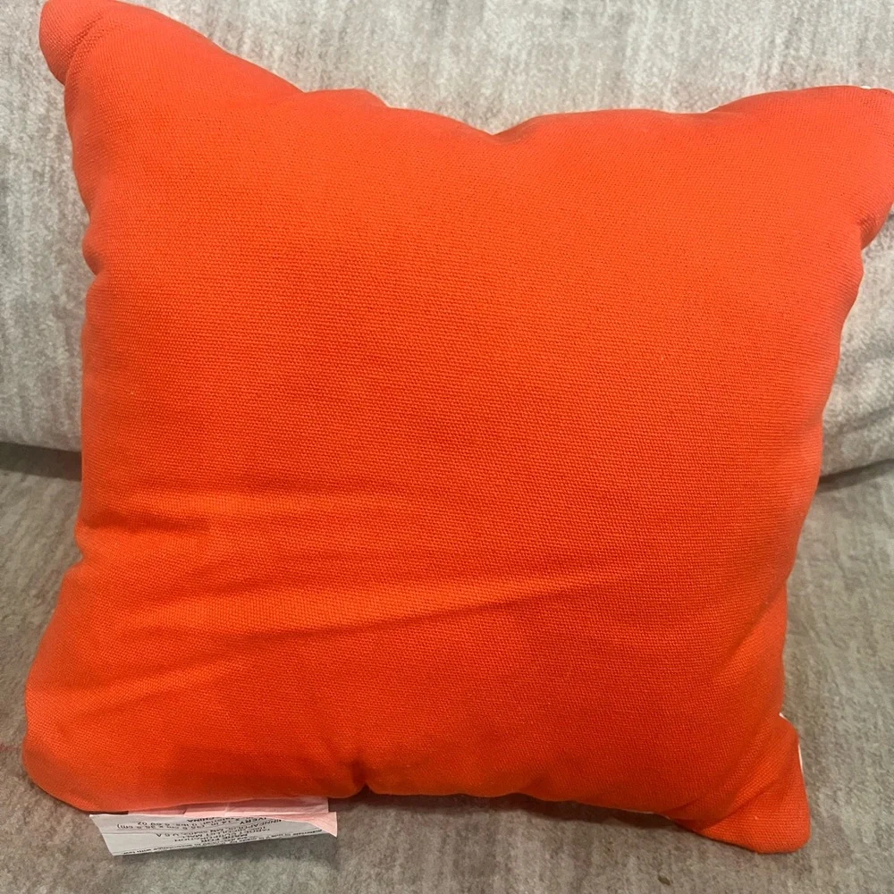 NWT Meowy Christmas White and Orange Pillow